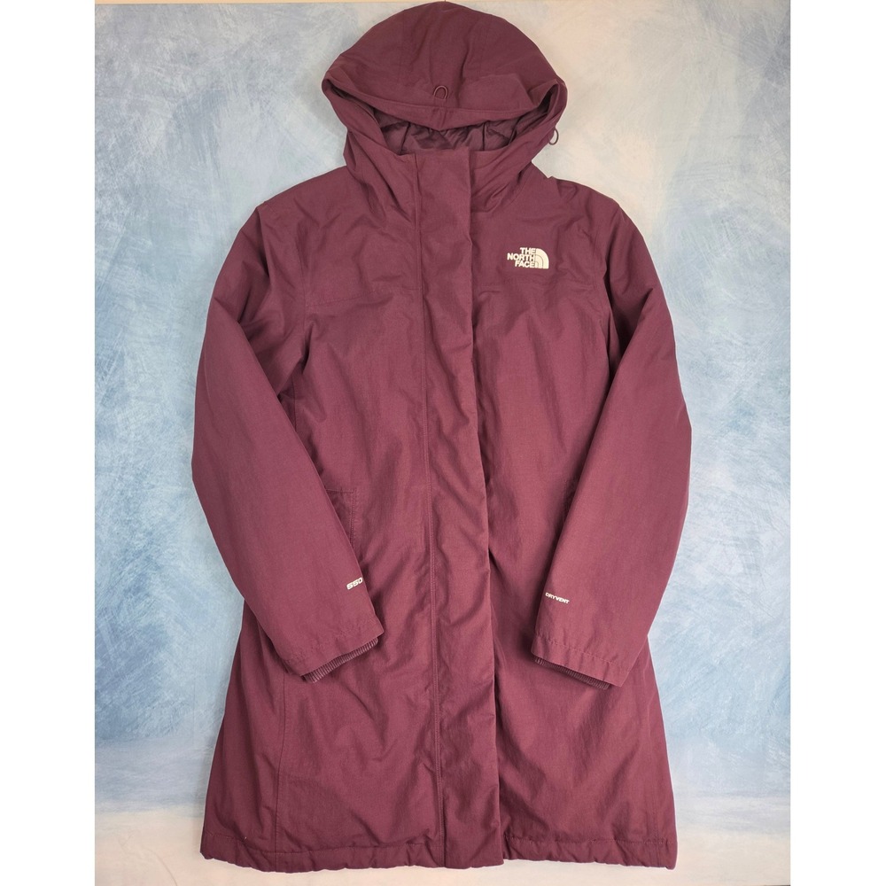 The North Face Arctic Women Parka L Burgundy 550 Down DryVent Hooded Winter Coat